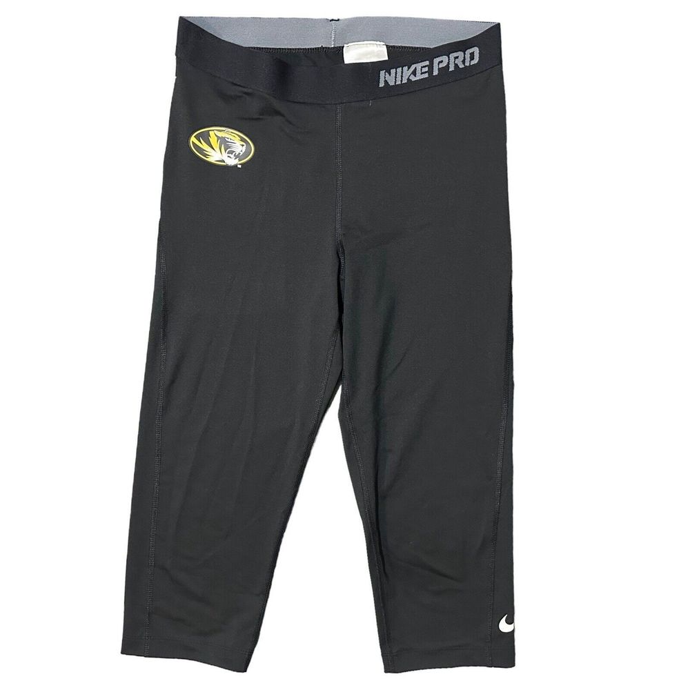Nike Pro Compression Capri MIZZOU Missouri Tigers Black Tights Size X-Small